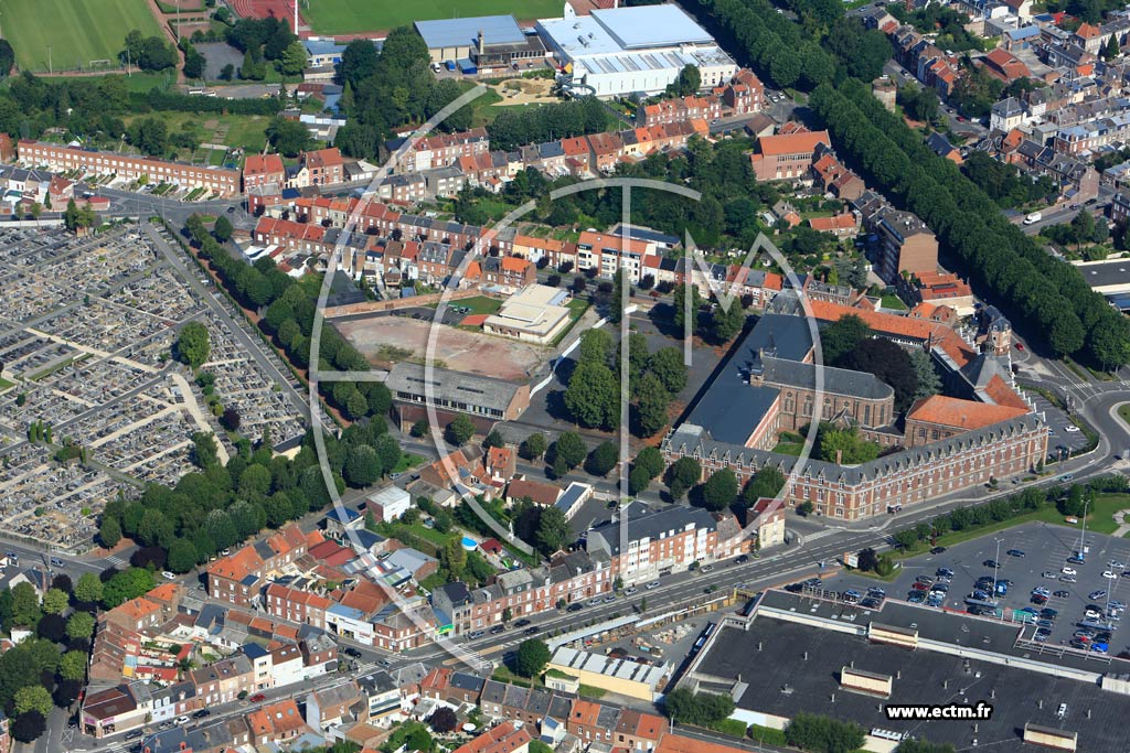 Photo arienne de Cambrai (Quartier du Centre Hospitalier)