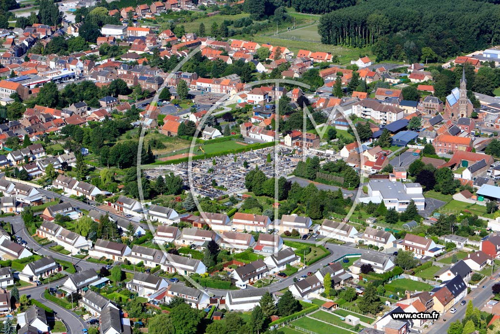 Photo arienne de Escauduvres (Quartier de la Rue Jean-Jaurs)