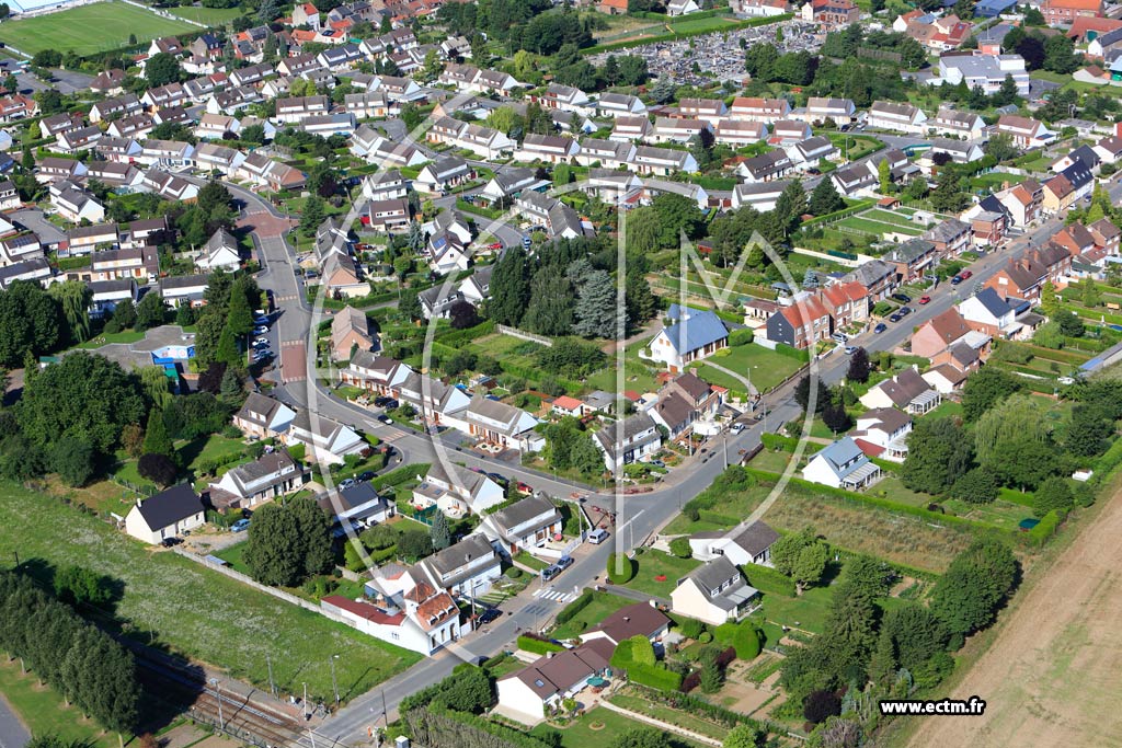 Photo arienne de Escauduvres (Quartier de la Rue Jean-Jaurs)