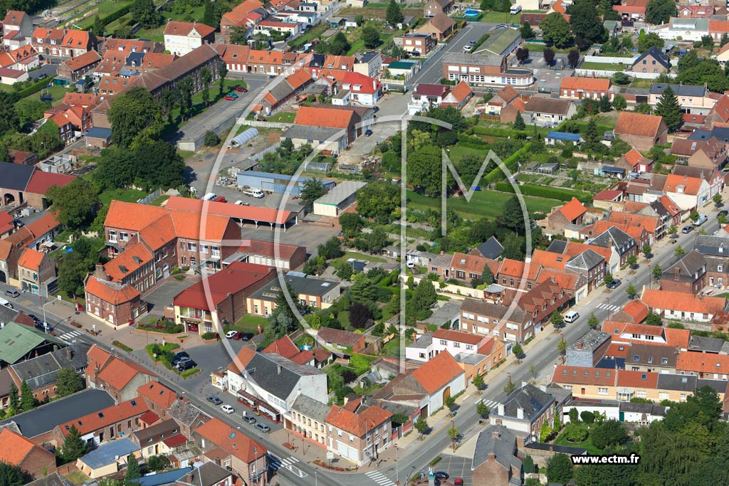 Photo arienne de Iwuy (Quartier de la Rue Foch)