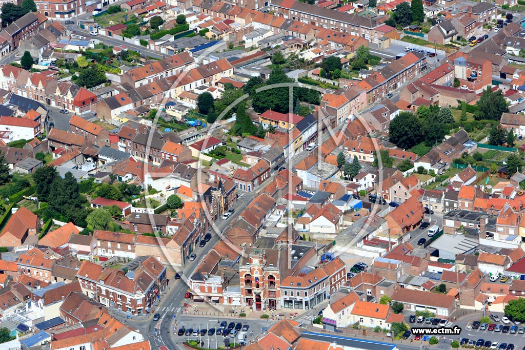 Photo arienne de Annullin (Quartier de l'Eglise)