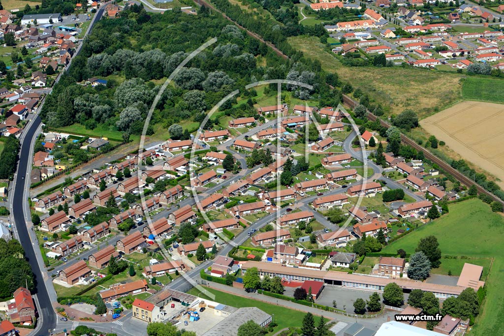 Photo arienne de Auby (Quartier de la Rue Raymond Mortreux)