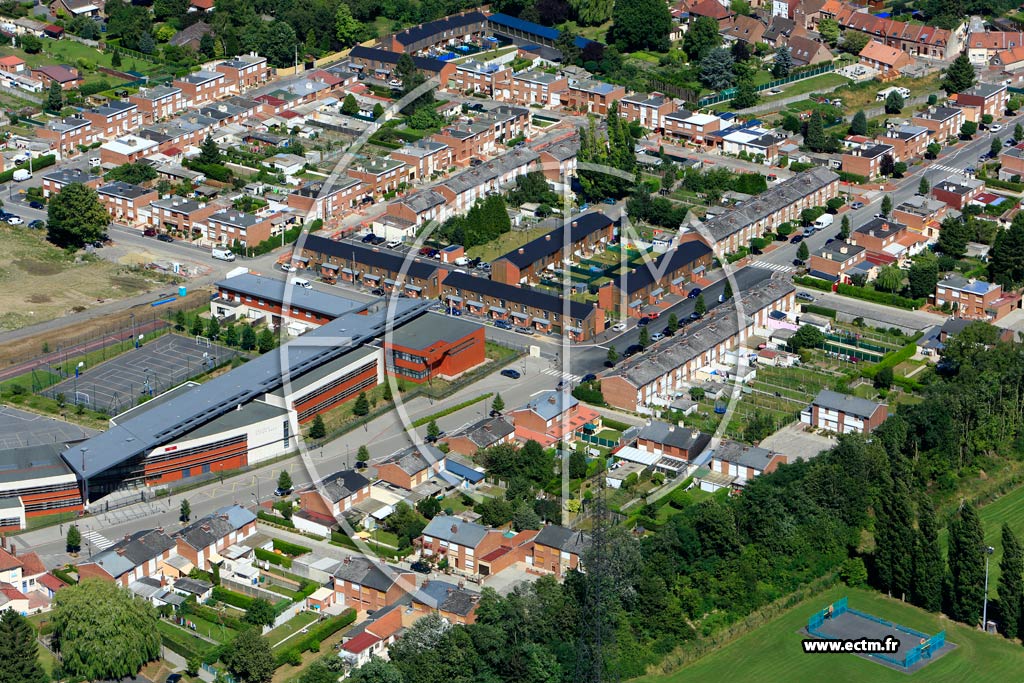 Photo arienne de Auby (Quartier du Collge Victor Hugo)