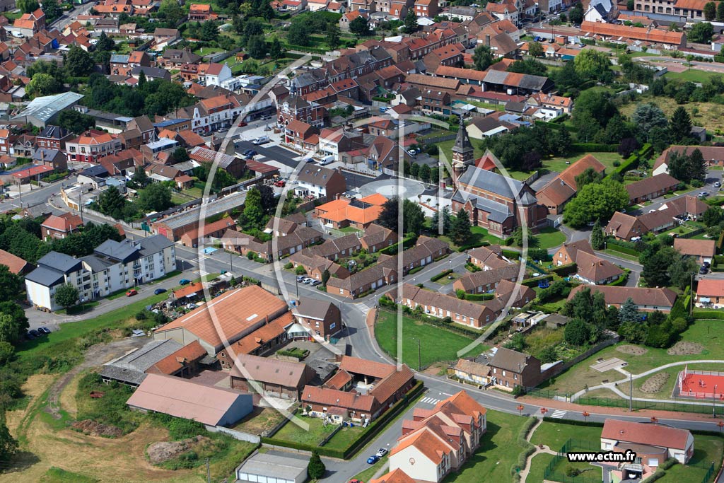 Photo arienne de Auchy-les-Mines (Quartier de l'Eglise)