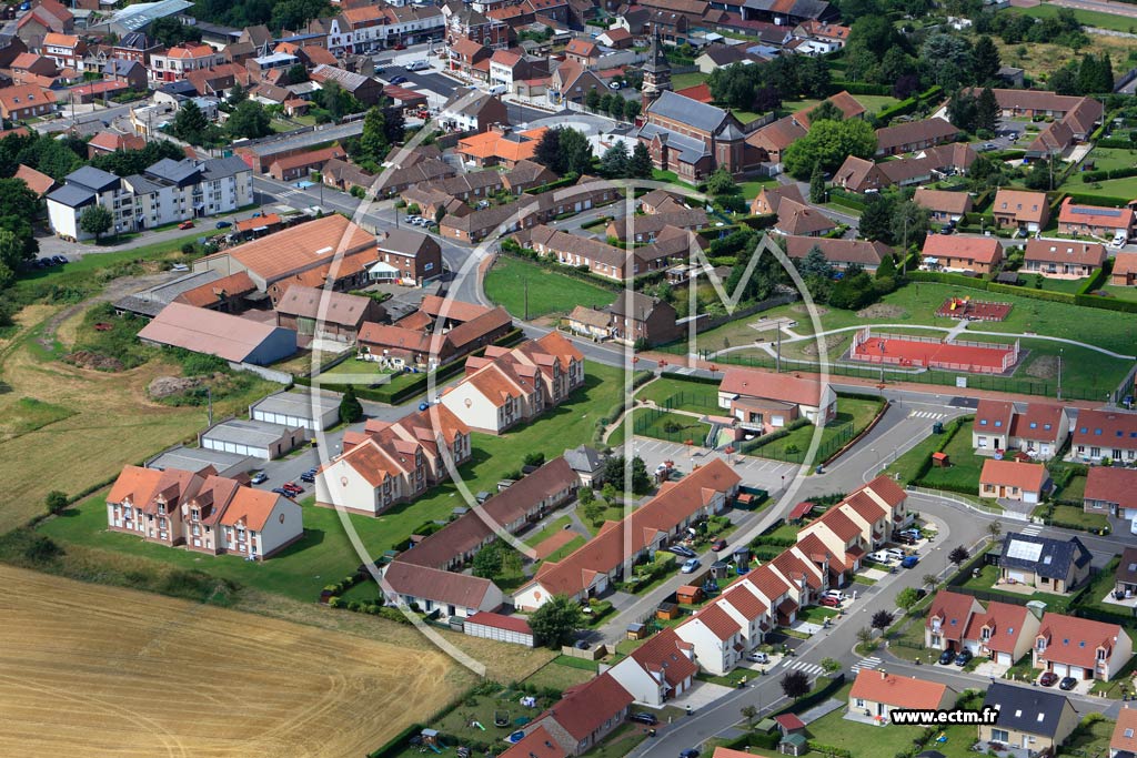 Photo arienne de Auchy-les-Mines (Quartier de la Rue Forent Evrard)