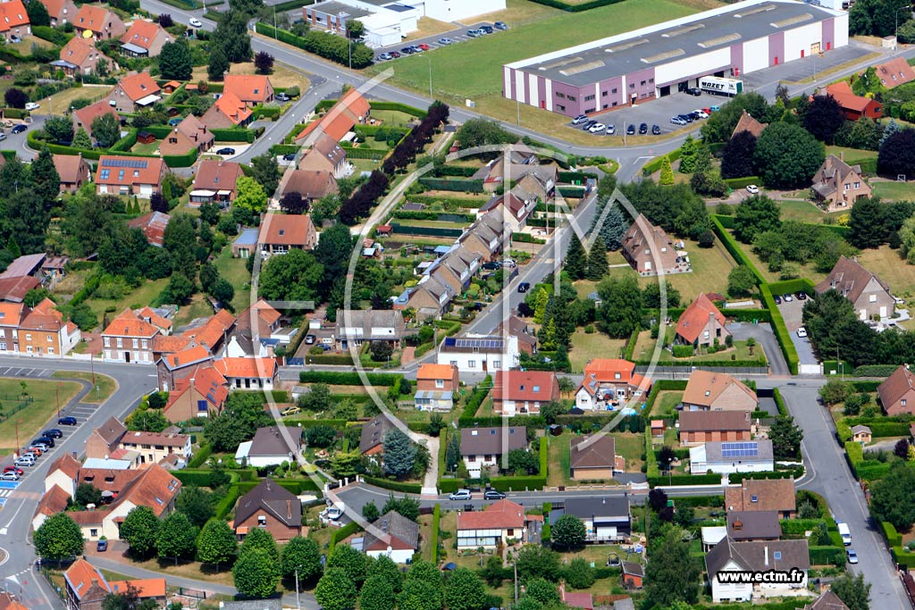 Photo arienne de Avelin (Rue de Lille)