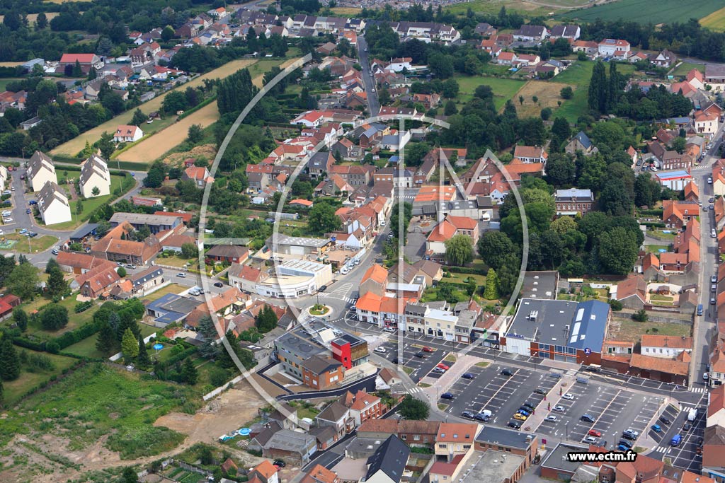 Photo arienne de Barlin (Place Salengro)