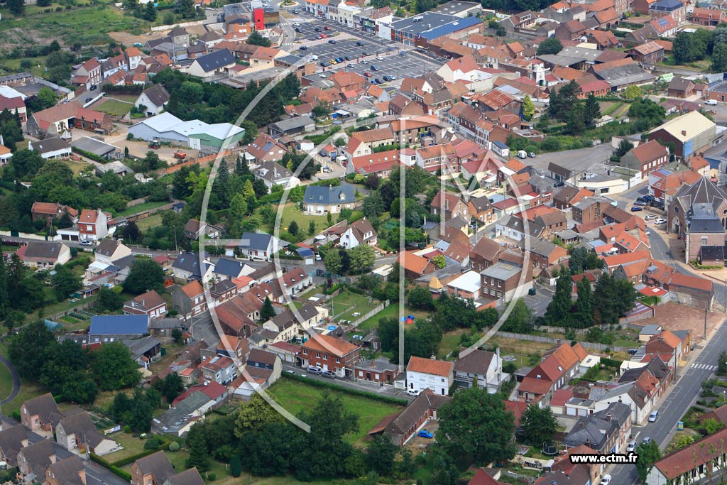 Photo arienne de Barlin (Quartier de l'Eglise)