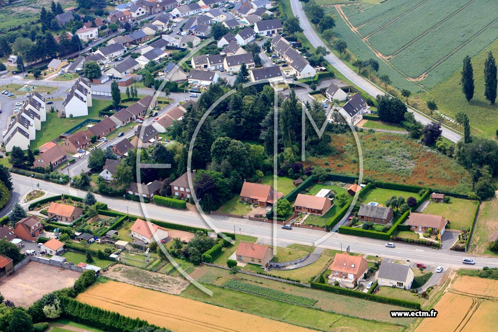 Photo arienne de Barlin (Rue d'Hallicourt)