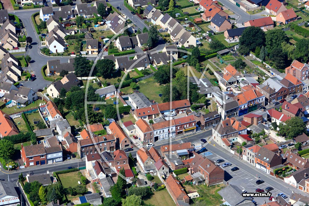 Photo arienne de Bauvin (Quartier Rue de la Gare)