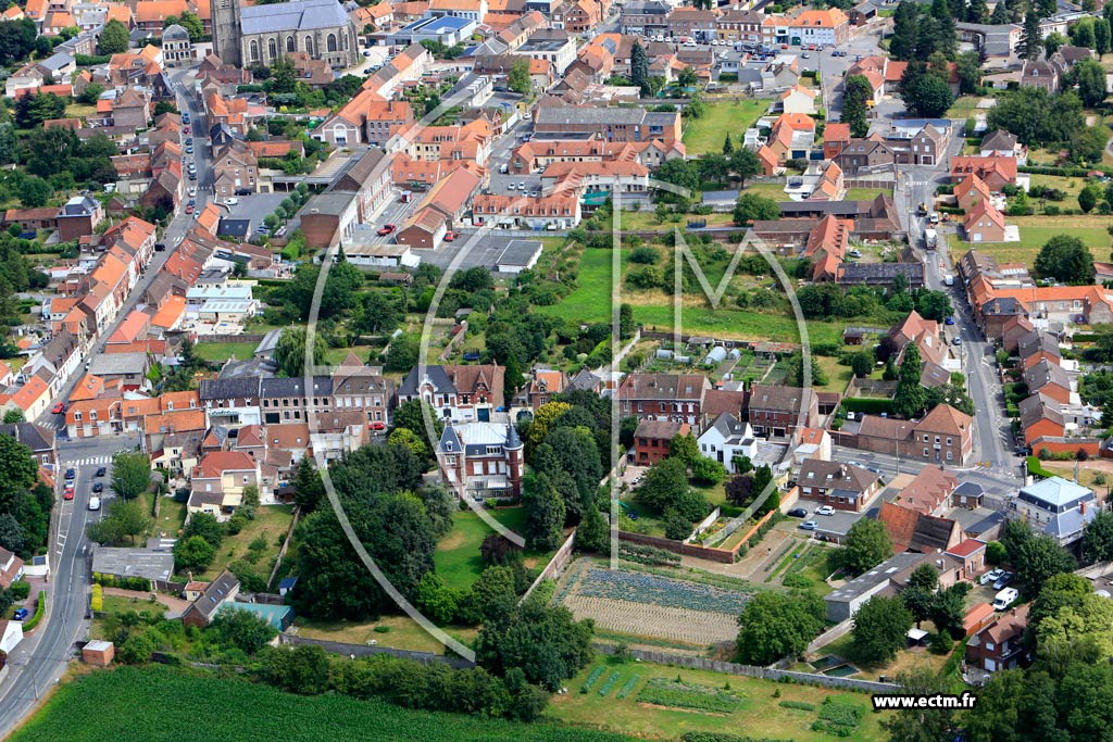 Photo arienne de Beuvry (Quartier de l'Eglise)