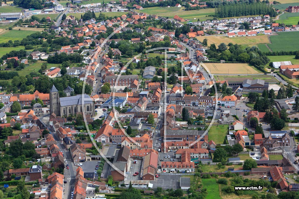 Photo arienne de Beuvry (Quartier de l'Eglise)