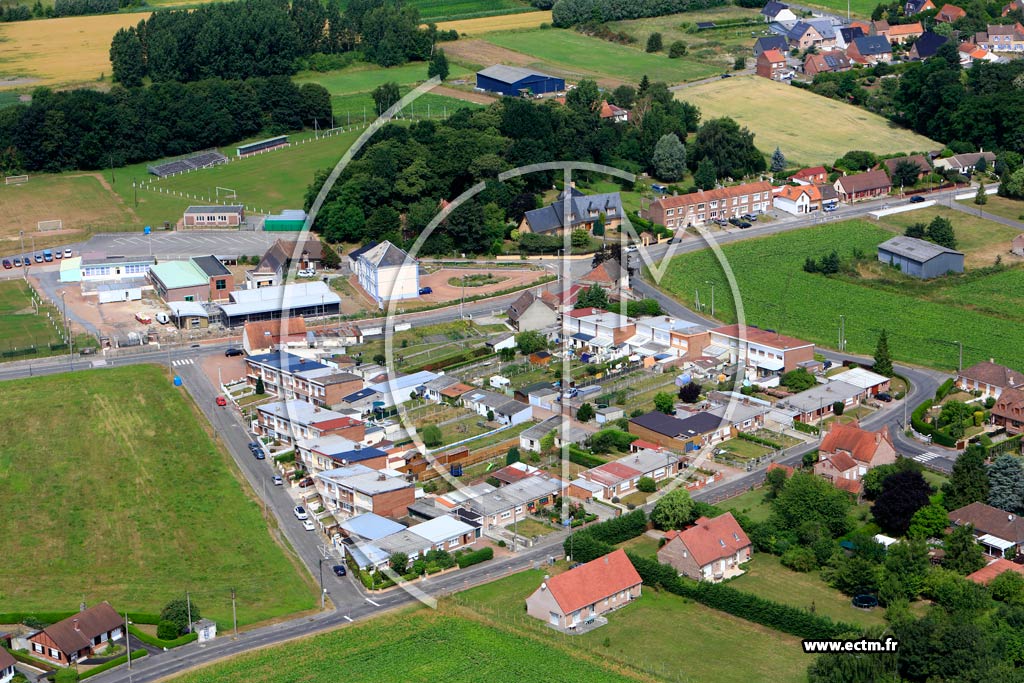 Photo arienne de Breuvry (Le Quesnoy)