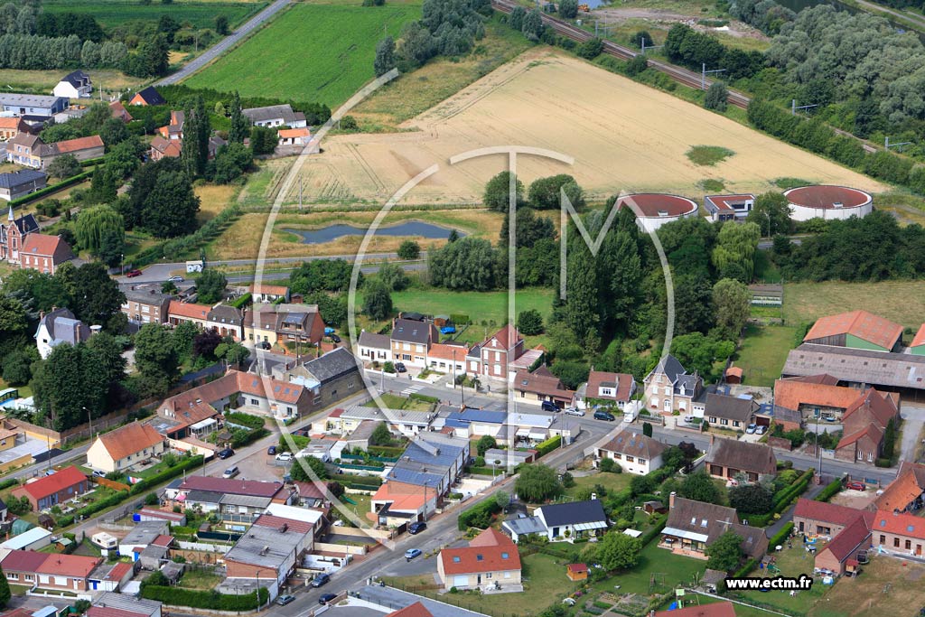 Photo arienne de Breuvry (Le Quesnoy)