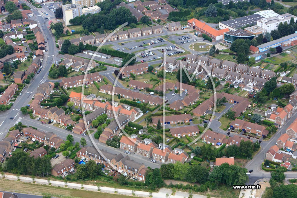 Photo arienne de Bruay-la-Buissire (Quartier de la Clinique)