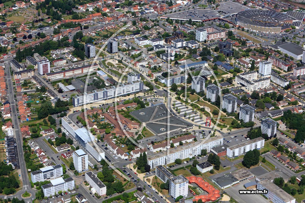Photo arienne de Bthune (Quartier Centre Olympie)