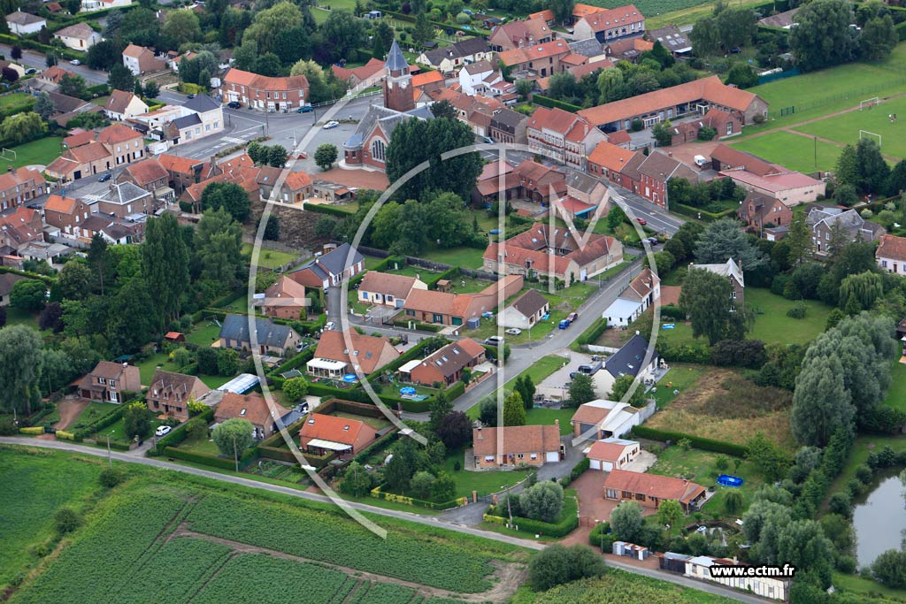 Photo arienne de Festubert (Quartier de l'Eglise)