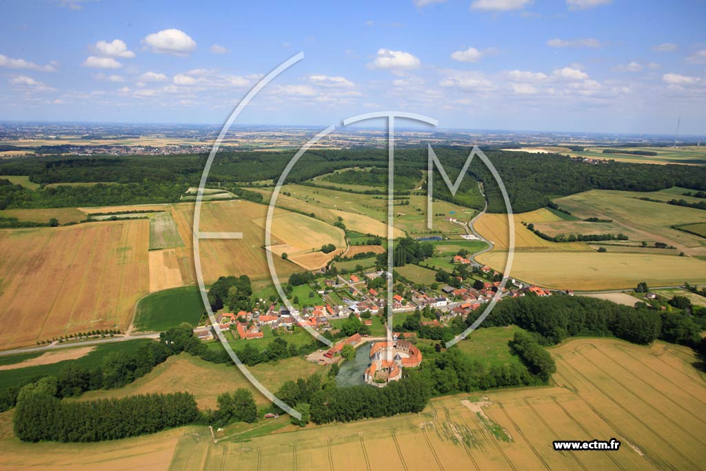Photo arienne de Fresnicourt-le-Dolmen (Olhain)