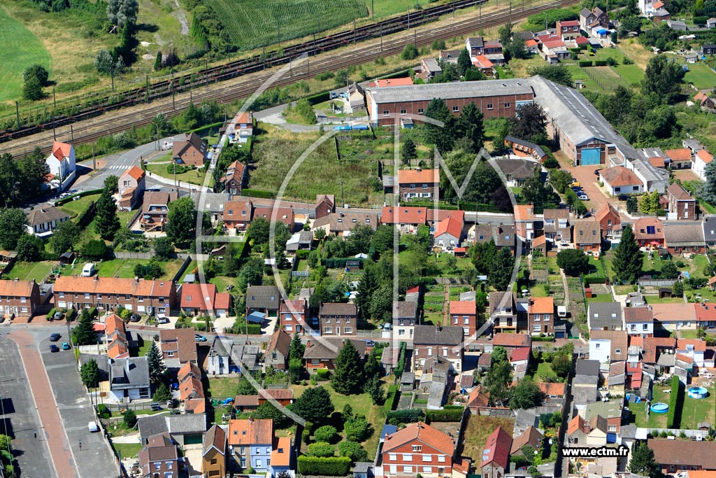 Photo arienne de Libercourt (Quartier de la Rue Cyprien Quinet)
