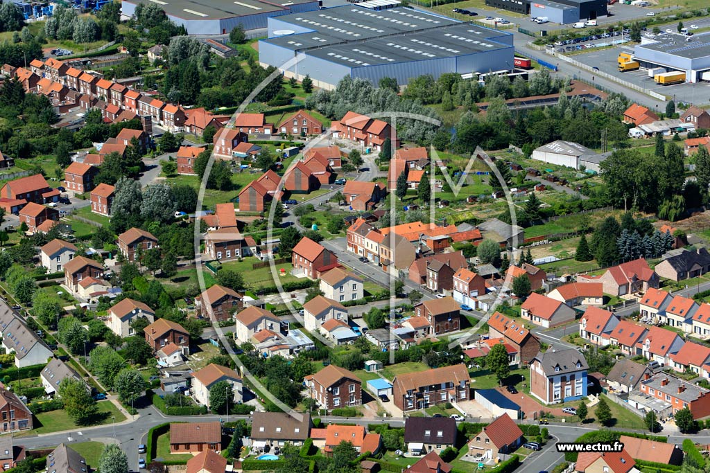 Photo arienne de Libercourt (Quartier de la Rue Franois Delattre)