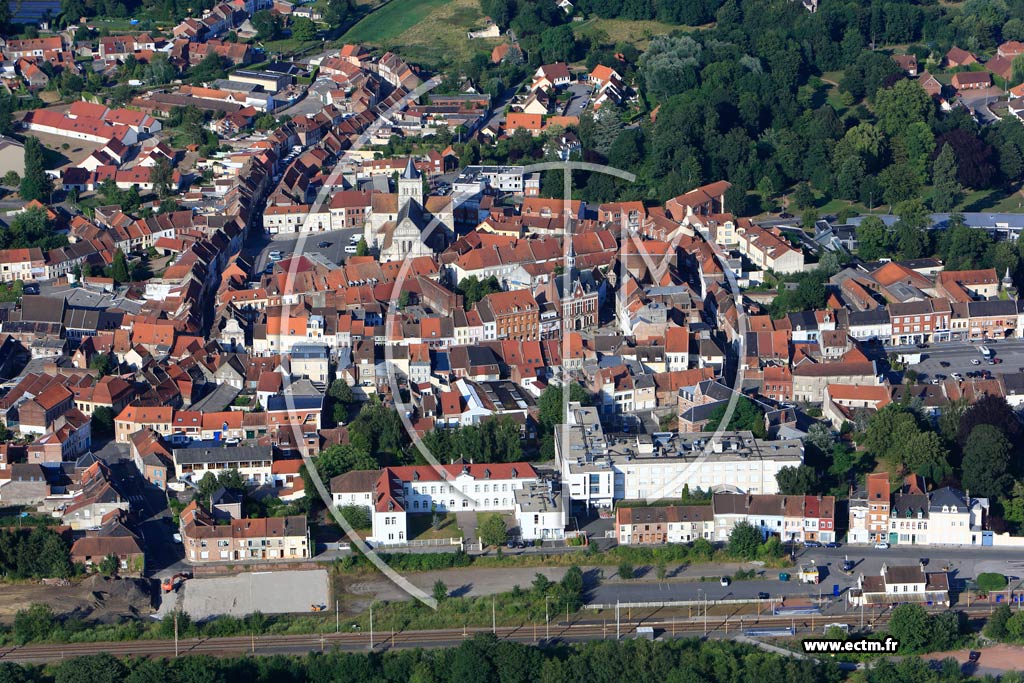 Photo arienne de Lillers (Centre Ville)