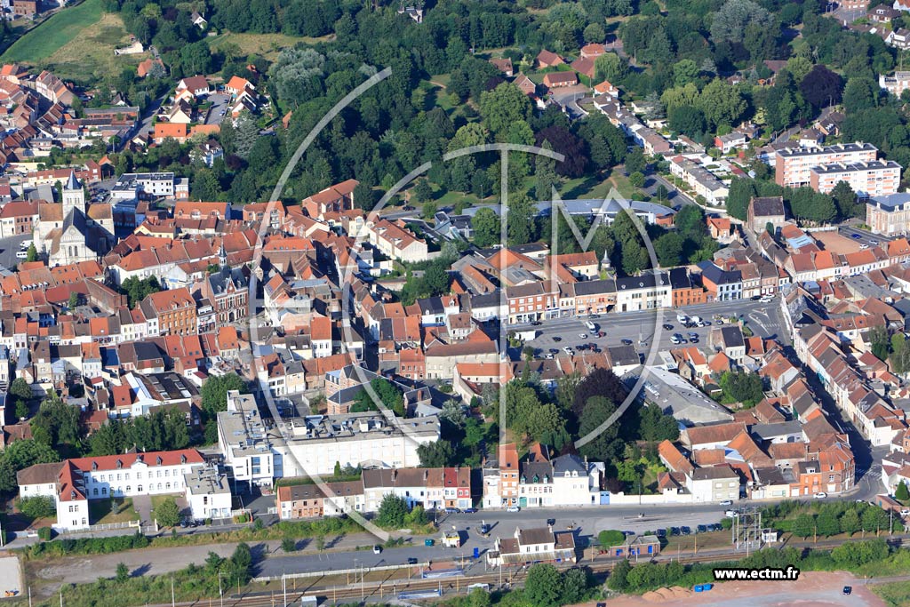 Photo arienne de Lillers (Centre Ville)