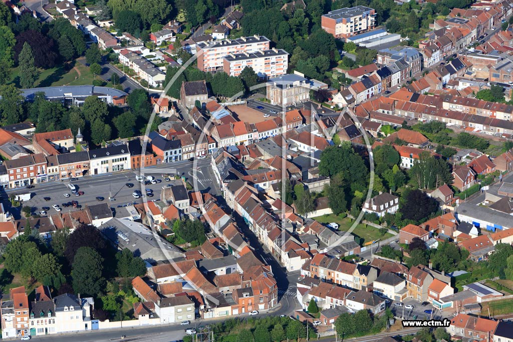 Photo arienne de Lillers (Centre Ville)