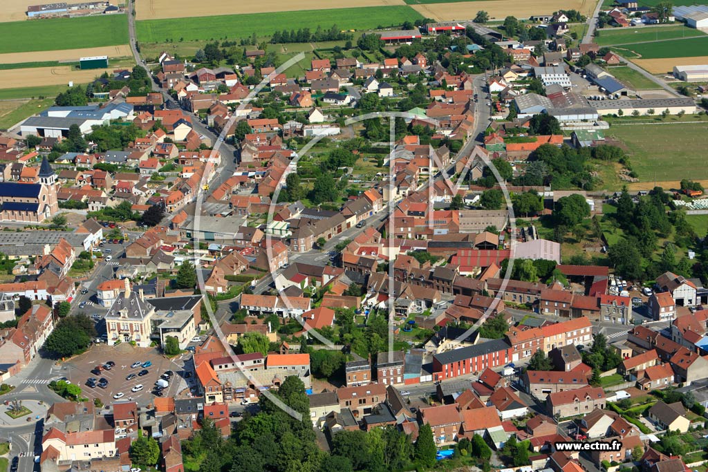 Photo arienne de Loos-en-Gohelle (Place de la Rpublique)