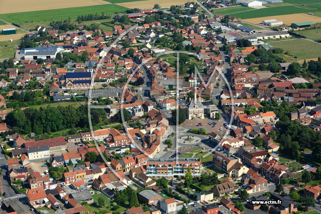 Photo arienne de Loos-en-Gohelle (Place de la Rpublique)