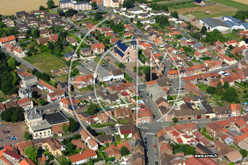 Photo arienne de Loos-en-Gohelle (Place de la Rpublique)