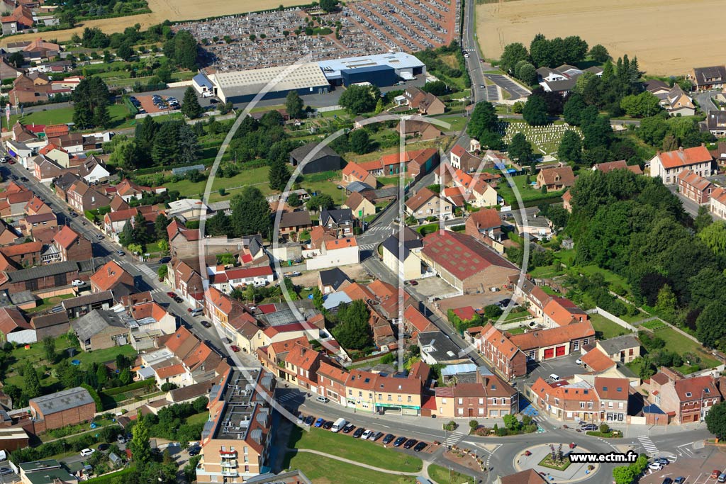 Photo arienne de Loos-en-Gohelle (Place de la Rpublique)