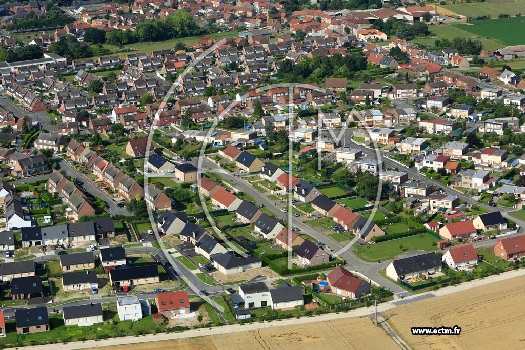 Photo arienne de Loos-en-Gohelle (Rue des Oeillets)