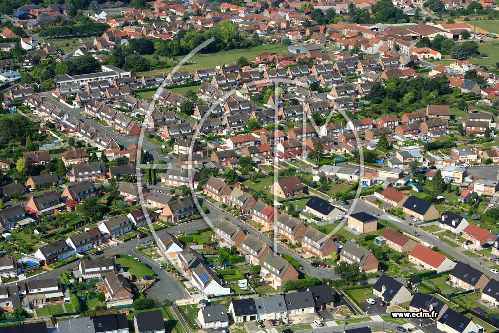 Photo arienne de Loos-en-Gohelle (Rue des Oeillets)