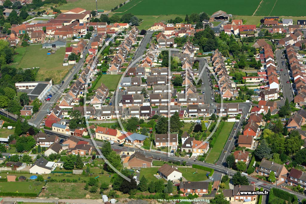 Photo arienne de Loos-en-Gohelle (Rue des Oeillets)