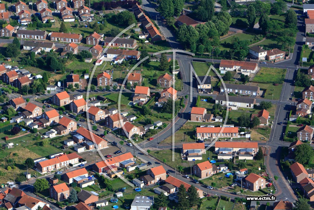 Photo arienne de Marles-les-Mines (Cit du Rond Point)