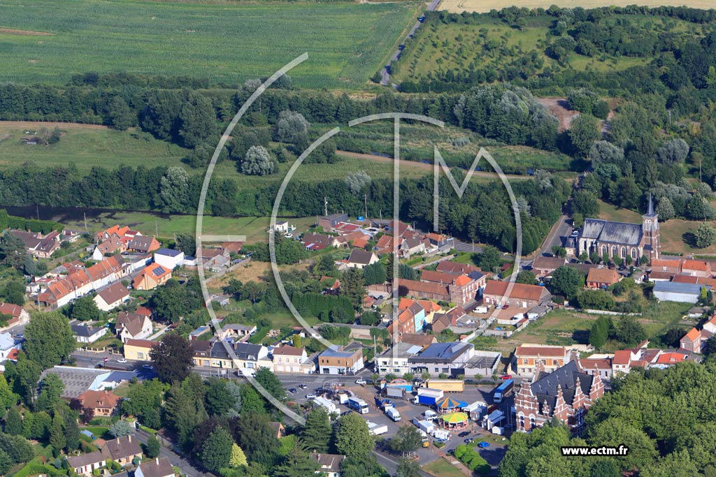 Photo arienne de Marles-les-Mines (Quartier de l'Eglise)