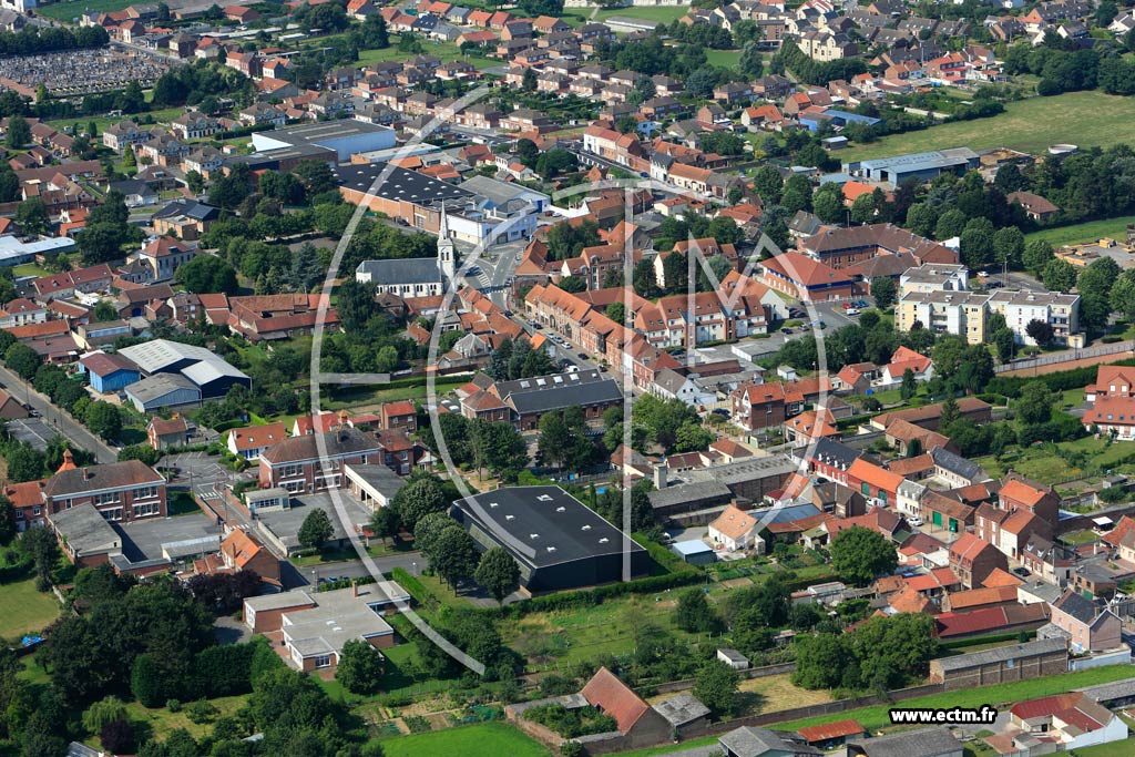 Photo arienne de Mazingarbe (Quartier de l'Eglise)