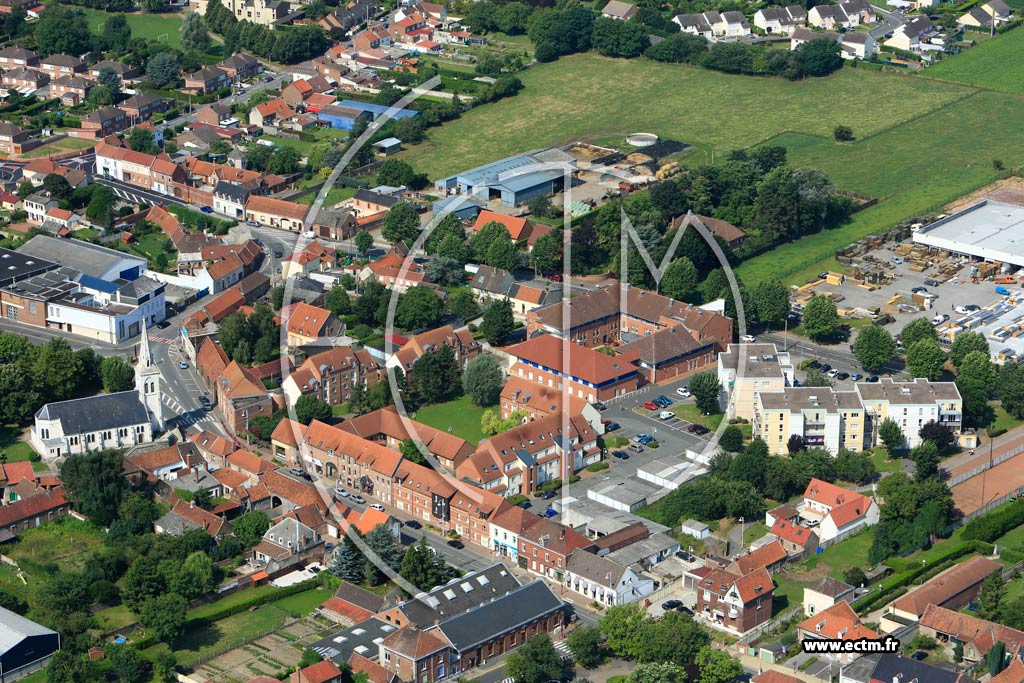 Photo arienne de Mazingarbe (Quartier de l'Eglise)