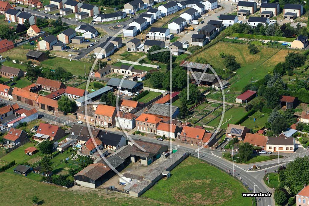 Photo arienne de Mazingarbe (Rue Pasteur)