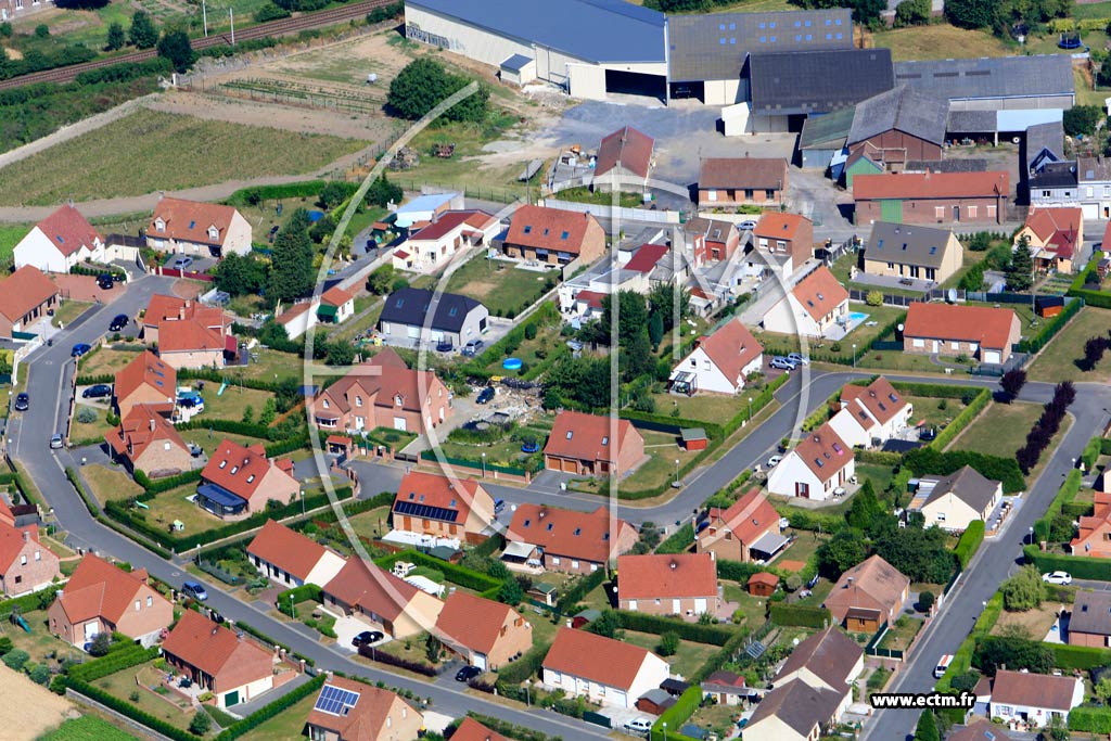 Photo arienne de Meurchin (Quartier de la Rue de l'Estre)