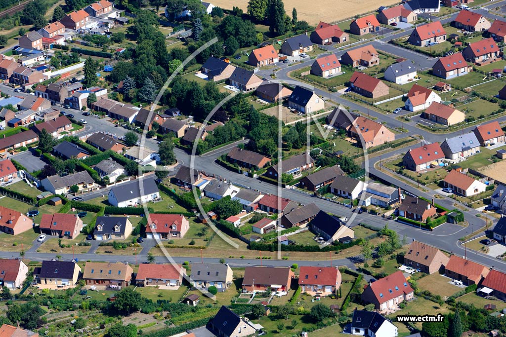 Photo arienne de Meurchin (Quartier de la Rue de l'Estre)
