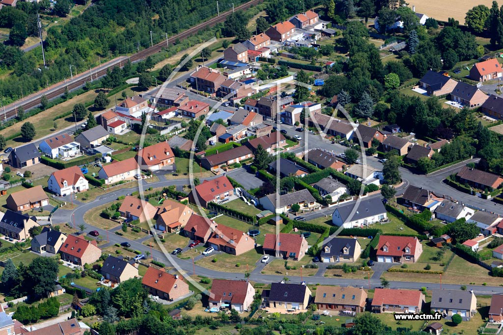 Photo arienne de Meurchin (Quartier de la Rue de l'Estre)
