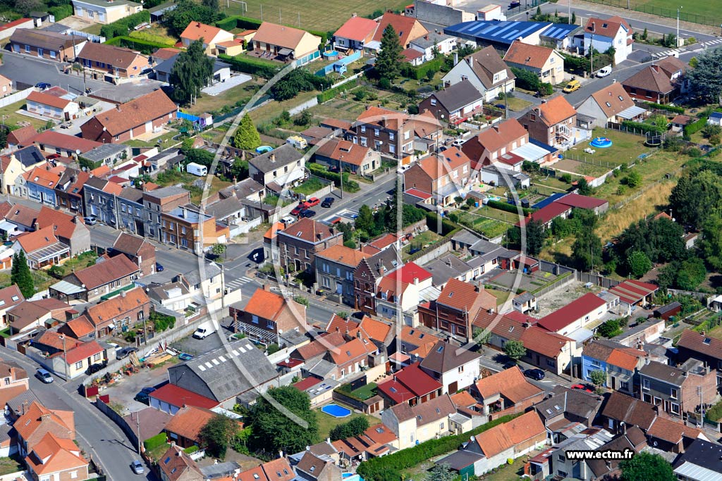 Photo arienne de Meurchin (Quartier de la Rue Jules Guesde)
