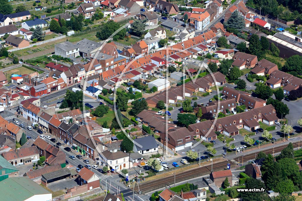 Photo arienne de Meurchin (Quartier de la Rue Pasteur)