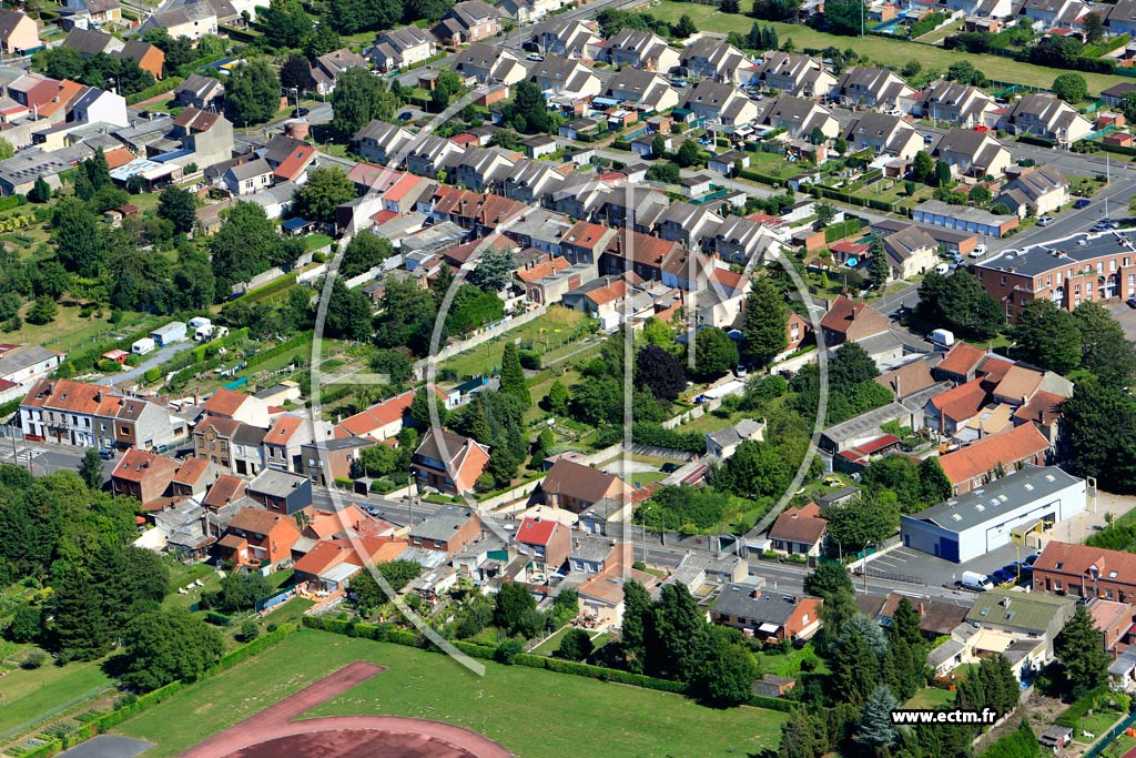 Photo arienne de Mricourt (Quartier de la Rue Pierre Simon)