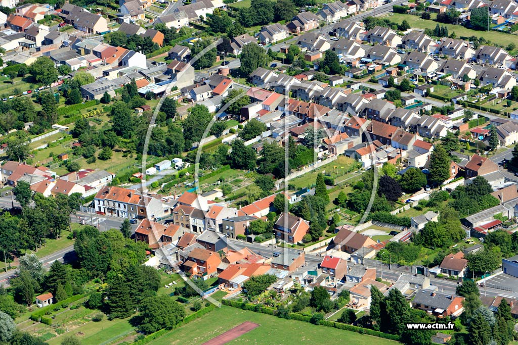 Photo arienne de Mricourt (Quartier de la Rue Pierre Simon)