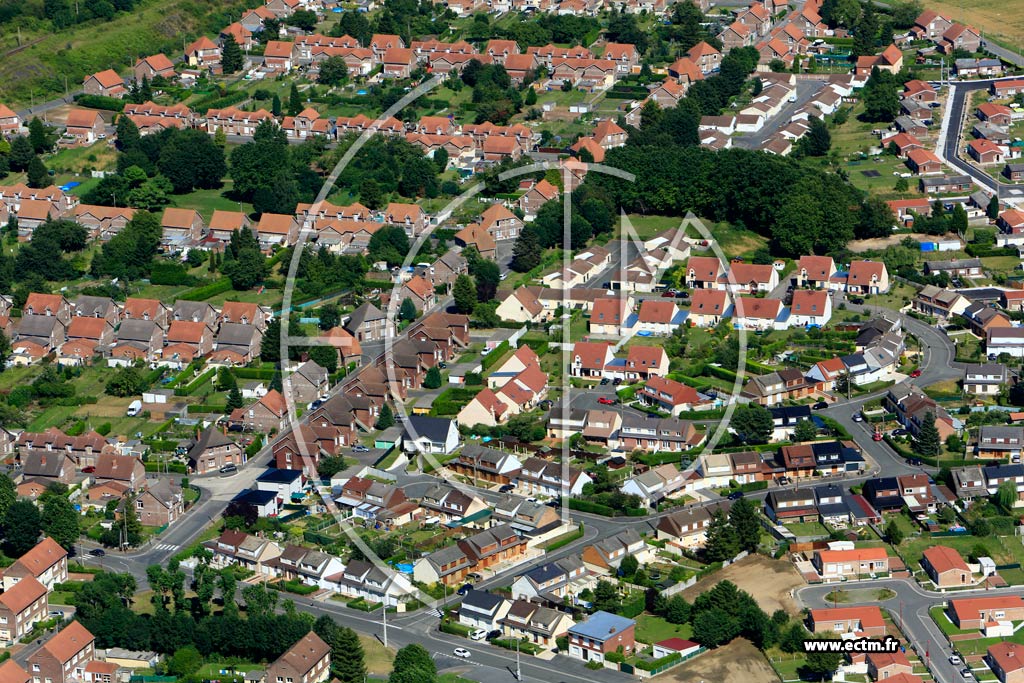 Photo arienne de Mricourt (Quartier de la Rue Pierre Simon)