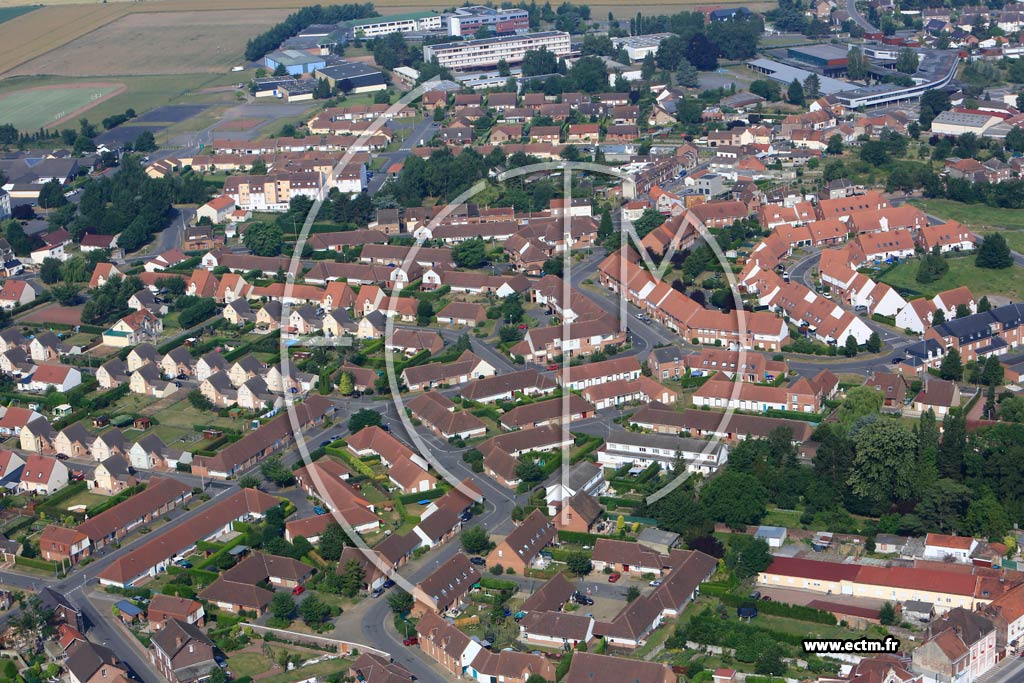 Photo arienne de Nux-les-Mines (Quartier des Marchaux et des Ecrivains)