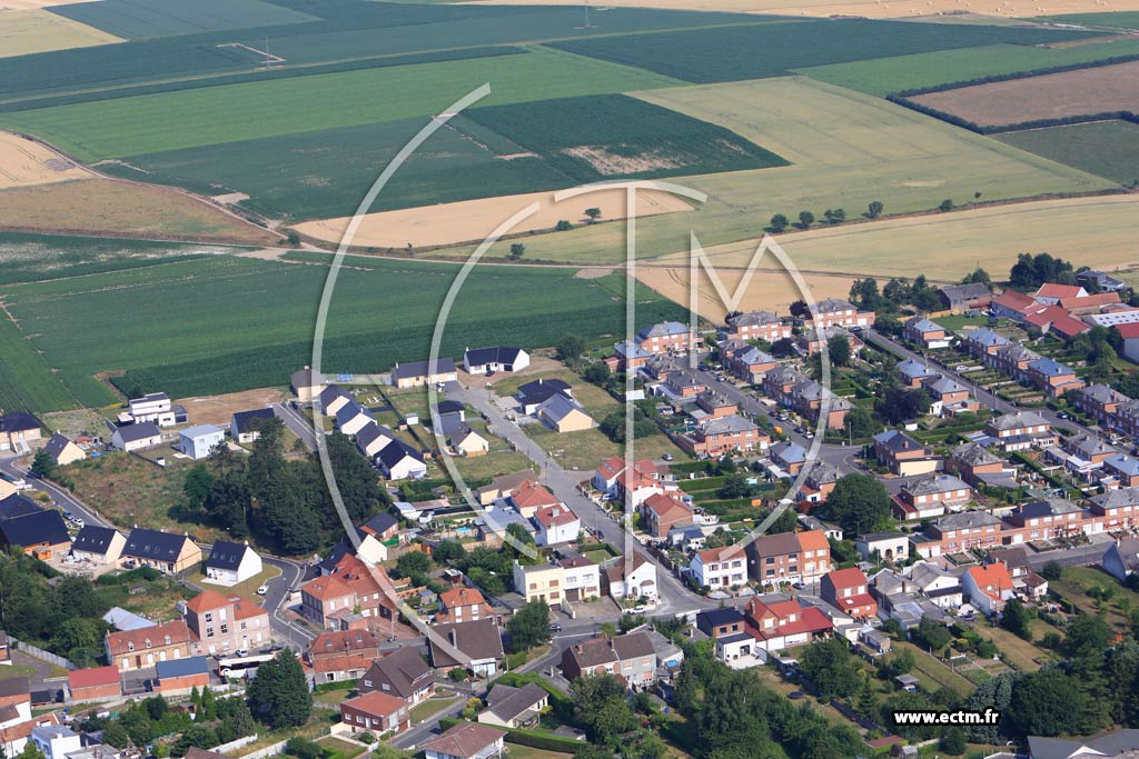 Photo arienne de Nux-les-Mines (Quartier Flming)