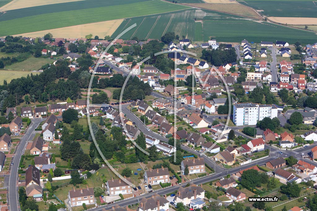 Photo arienne de Nux-les-Mines (Quartier Jean Mass)